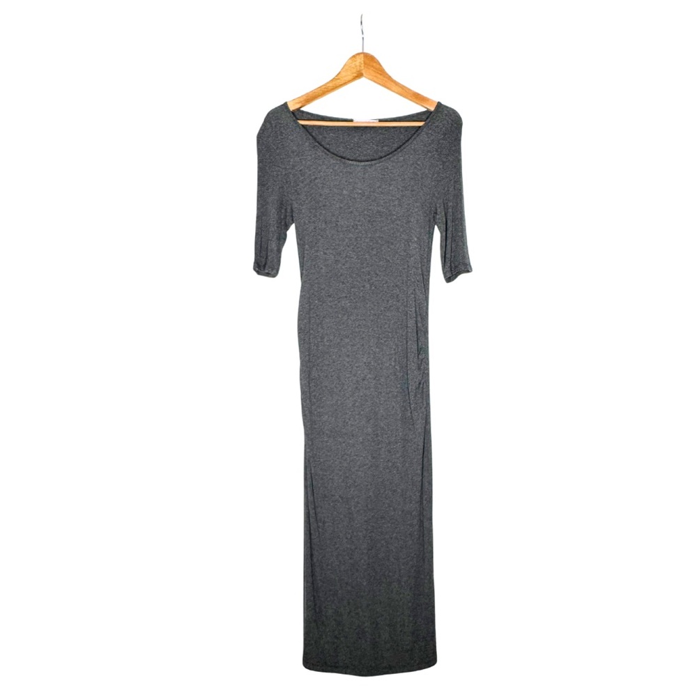 Blue Belle Maternity Grey Midi Dress UK Size 10 | Soft Stretch Jersey